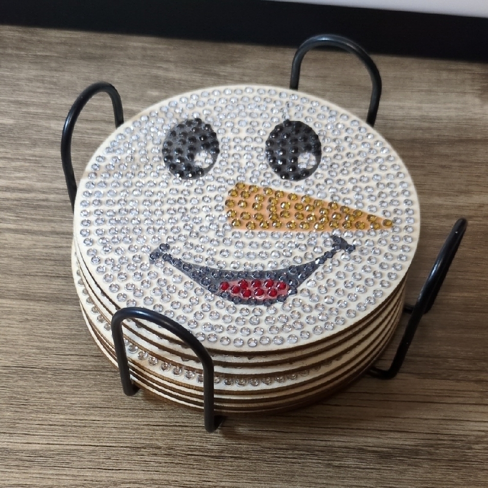 Snowman Diamond Painting Coasters Set